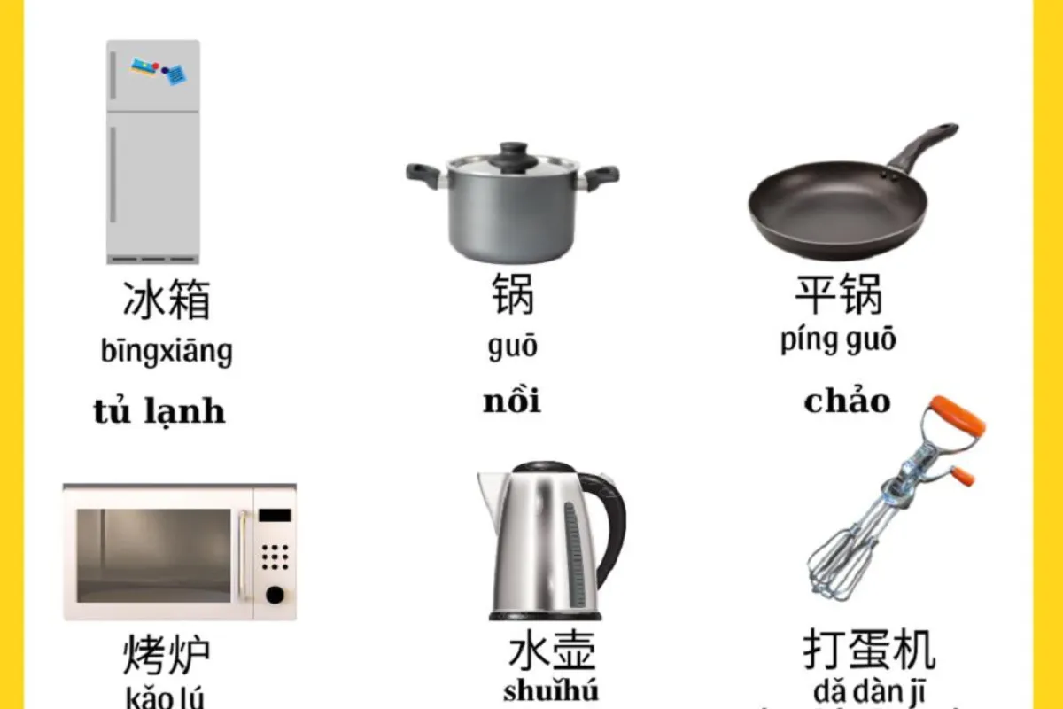 Cẩm nang toàn tập cho tín đồ yêu thích đồ gia dụng tiếng trung
